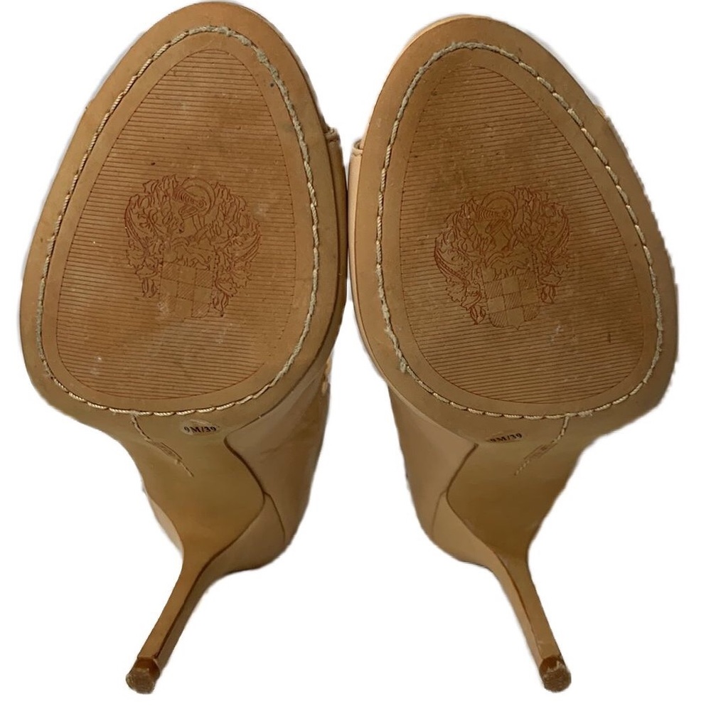 Vince Camuto Sandria Peep Toe Lace-up Stiletto Heels Zipper Shoes Women's 9M - Picture 5 of 12